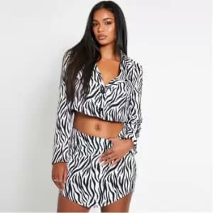 I Saw It First Zebra Print Mini Skirt Co-Ord - Multi