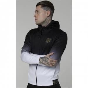 SikSilk Agility Zip Through Hoodie - Black/White