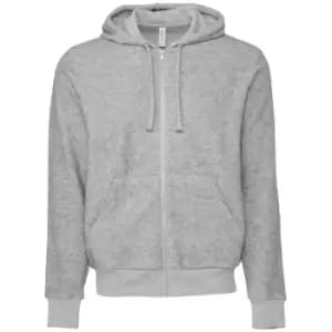 Bella + Canvas Unisex Adult Sueded Full Zip Hoodie (L) (Athletic Heather Grey)