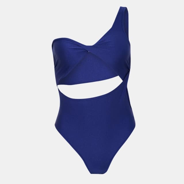 Jack Wills High Shine Asymmetric Swimsuit - Blue Blue 8