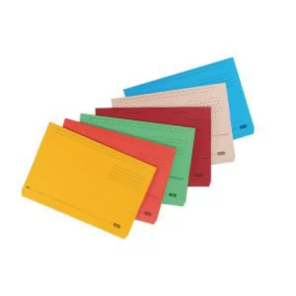 Elba Strongline Document Wallet Bright Manilla Foolscap Assorted 10