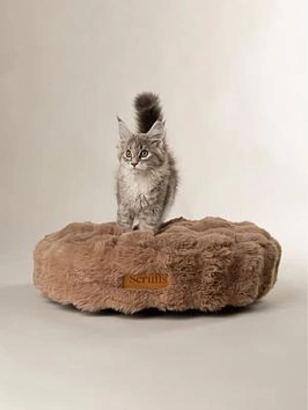 Scruffs Alpine Round Pet Cushion Small Taupe BED/RCD/829849