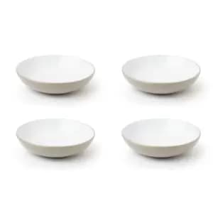 Sabichi 4 Piece Two Tone Gloss Stoneware Pasta Bowl Set - Putty