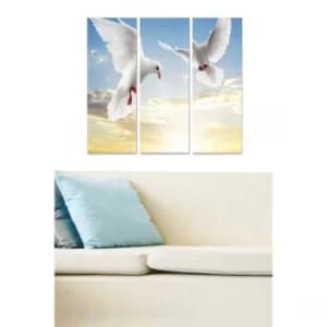 MDFFTR1016 Multicolor Decorative MDF Painting (3 Pieces)