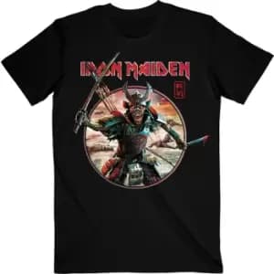Iron Maiden - Senjutsu Eddie Warrior Circle Unisex Large T-Shirt - Black