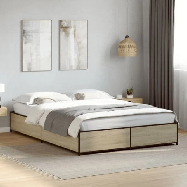VIDAXL Bed Frame without Mattress Sonoma Oak 120x190cm Small Double Vidaxl 8721102610530