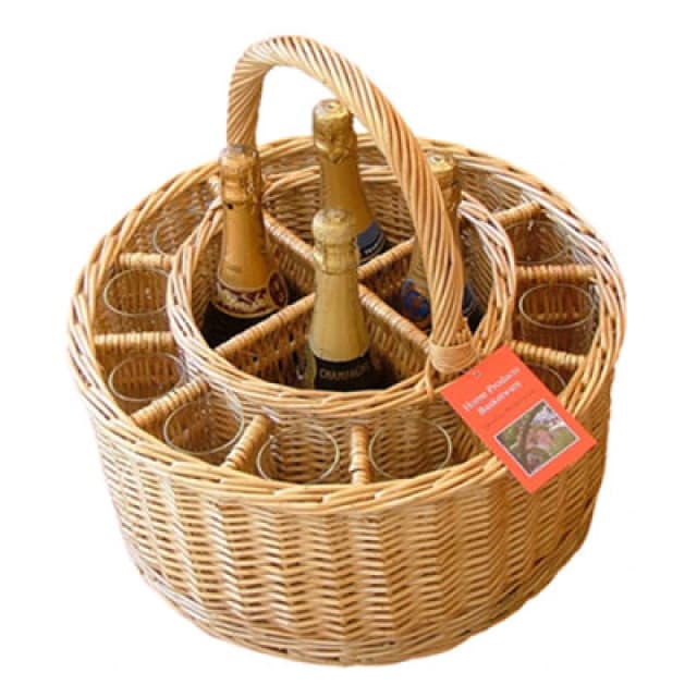 Red Hamper Wh016/home Wicker Deluxe Celebration Drinks Basket