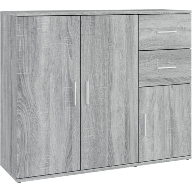 VIDAXL Vidaxl - Sideboard Grey Sonoma 91x29.5x75cm Engineered Wood 8720845736262