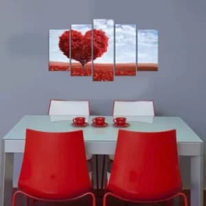 5PMX-001 Multicolor Decorative MDF Painting (5 Pieces)