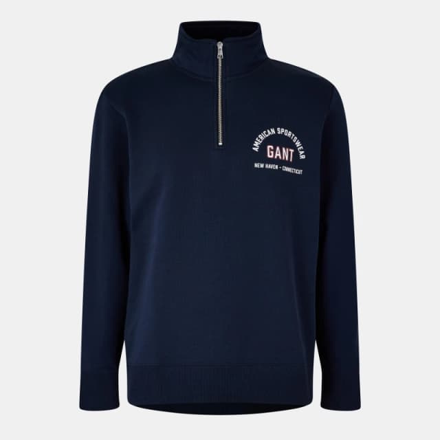 Gant Zip Fleece Jumper Evening 433 male S