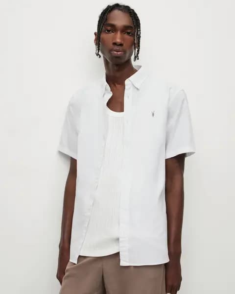 AllSaints Hawthorne Ramskull Short Sleeve Shirt