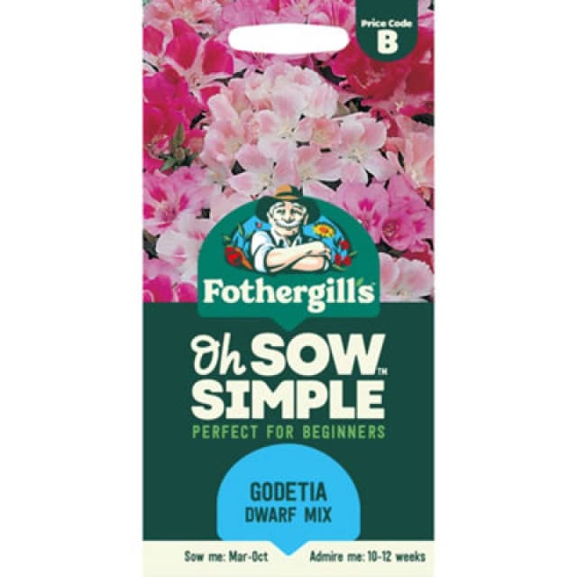 Mr Fothergills Oh Sow Simple Dwarf Mix Godetia Flower Seeds