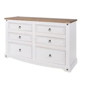 Halea 6-Drawer Bedside Chest - White