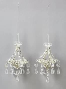 Gisela Graham Chandelier Christmas Tree Decorations (Set Of 2)