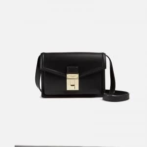 Ted Baker Womens Kimmiee Luggage Lock Mini Satchel - Black