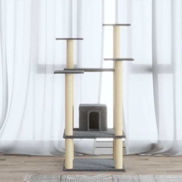 VIDAXL Cat Tree with Sisal Scratching Posts Light Grey 110cm Vidaxl 8720286706077