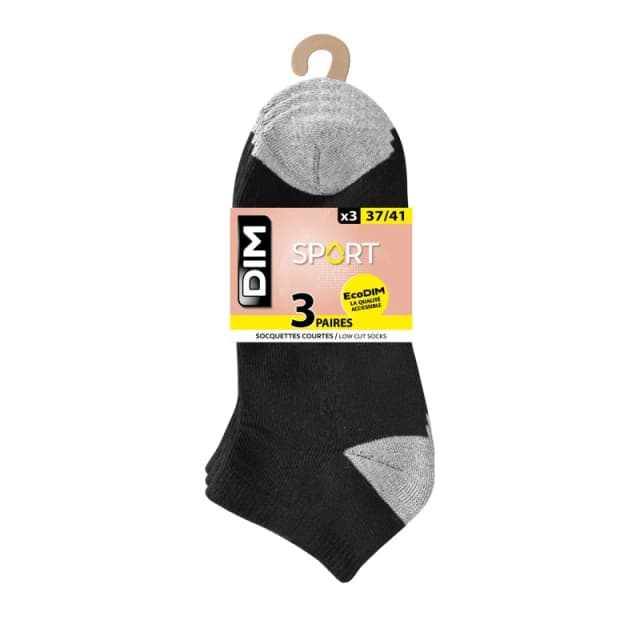 Dim Pack of 3 Pairs of Socks Black + Black + Black Women 37/41 (4 to 7)