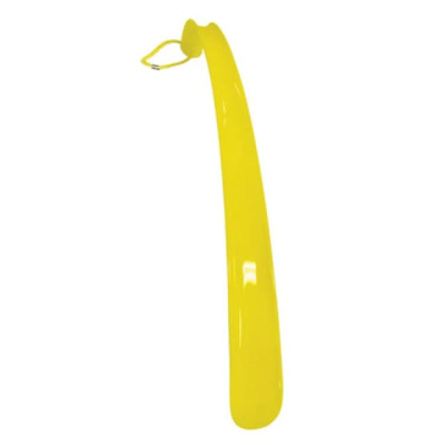 Loops Yellow Plastic Shoe Horn - 40cm Long Shoe Remover Tool - Handheld Disability Aid Yellow