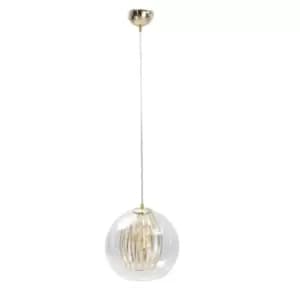 Glamour Dome Pendant Ceiling Light Gold, 30cm, 1x E27