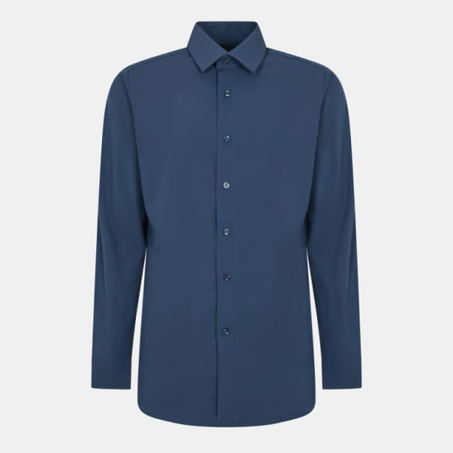 Scotch and Soda Mens Long-Sleeve Oxford Shirt Navy male 14.5 inch