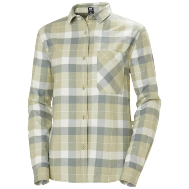 Womens long sleeve shirt Helly Hansen Lokka Flannel Vert Female L