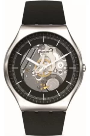 Swatch Black Skeleton Skin Irony 42 Watch SS07S115