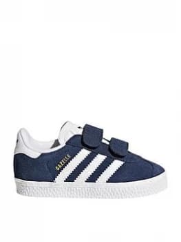 adidas Originals Gazelle Infant Trainer - Navy/White, Size 4