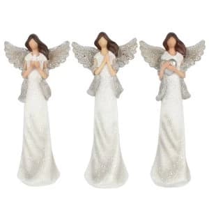 Peace Pray Love (Set Of 3) Small Glitter Angels