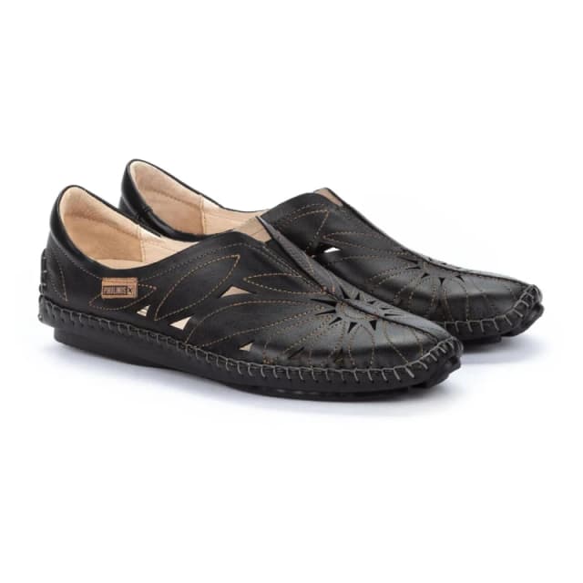 Pikolinos Jerez 578-7399 Leather Womens Slip On Shoes - Black - Size:UK 4-4.5