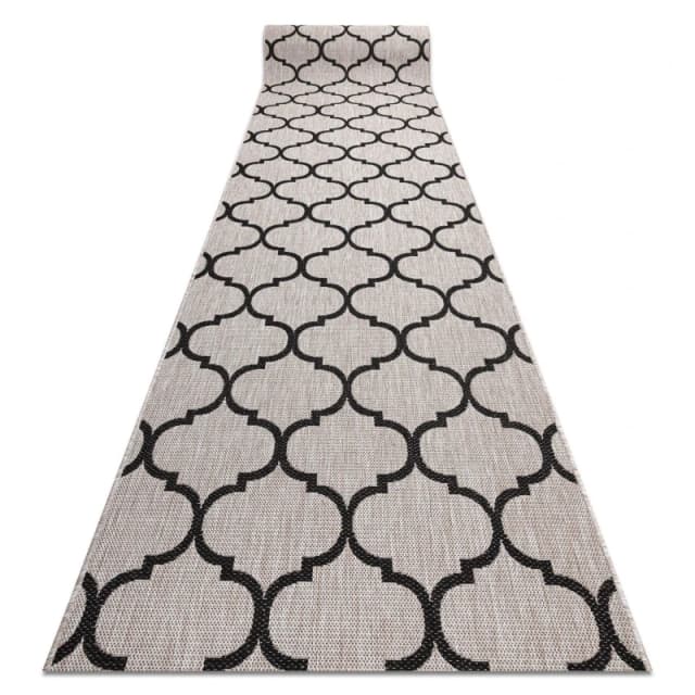RugsX Sizal Floorlux Runner in Grey Size: 120cm x 140cm Grey Unisex 120cm x 140 cm