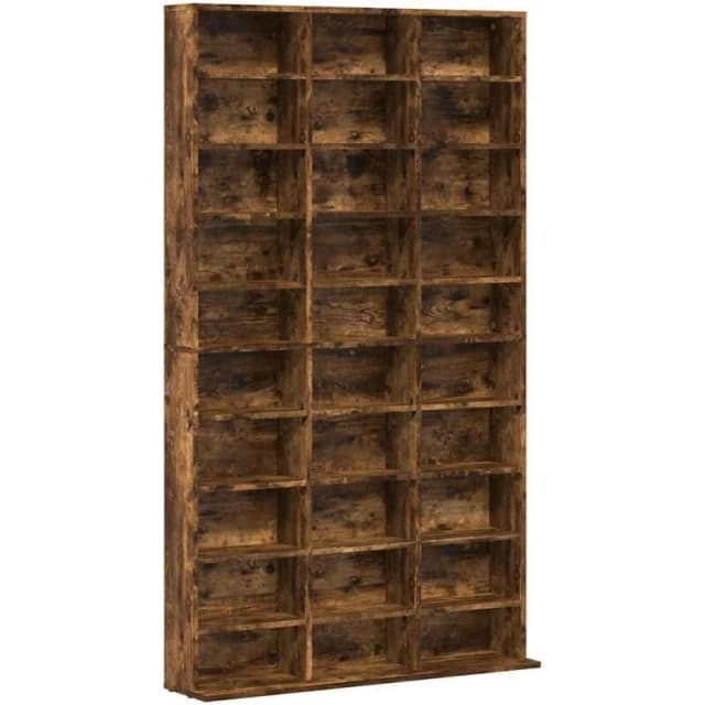 VIDAXL Cd Cabinet Smoked Oak 102x23x177.5cm Engineered Wood Vidaxl 8720286931554