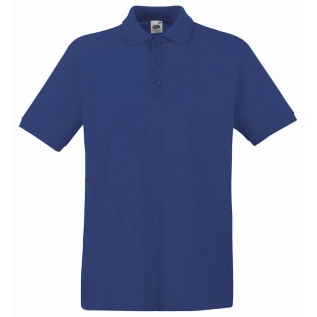 Fruit Of The Loom Fruit of the Loom Men Premium Short Sleeve Polo Shirt in Navy Size: Small Navy S Male 5054752911805
