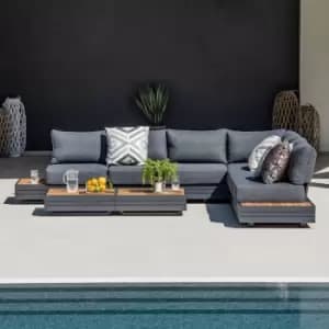 Harbour Lifestyle Panama Luxury Outdoor Corner Group Set - Charcoal