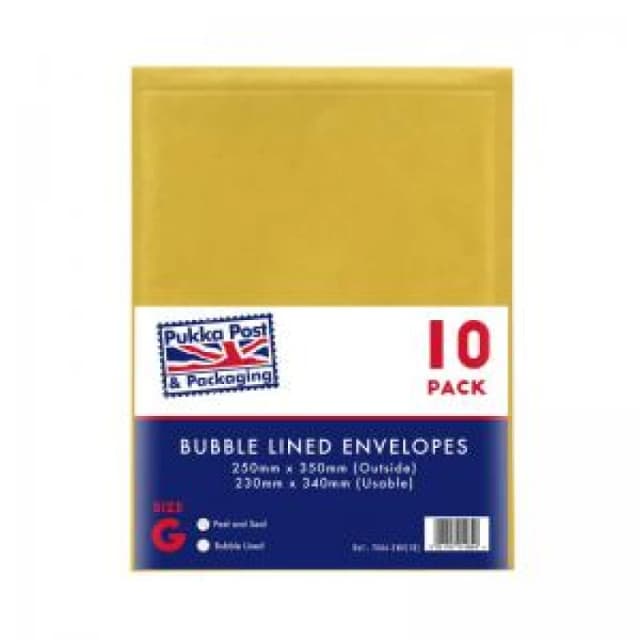 Pukka Post & Packaging Bubble Lined Envelopes Gold Peel and Seal S