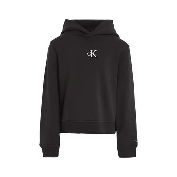 Calvin Klein Jeans Ck Logo Boxy Hoodie - Black 9 - 10 Years