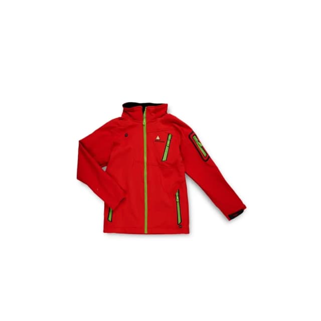 Peak Mountain Children's softshell jacket Peak Mountain Ecolok Rouge Male 16 ans ECOLOK/10-16/BG-ROUGE