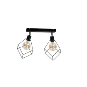 Ruben Twin Ceiling Spotlight Black, 53cm, 2x E27
