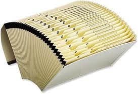 5 Star Economy Expanding File with Flap 31 Pockets 1-31 Foolscap Cream