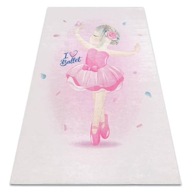 RugsX Bambino 42830 Washing Carpet Ballerina For Children Anti Slip - Pink 120X170 Cm