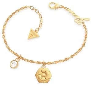 Guess Peony Gold Plated Charm Bracelet UBB79169-L Jewellery
