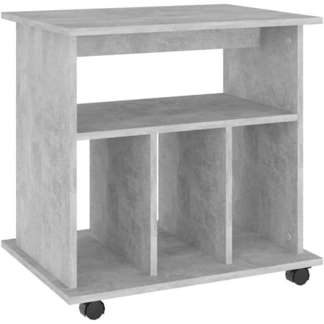 VIDAXL Rolling Cabinet Concrete Grey 60x45x60cm Engineered Wood Vidaxl 8720286610183