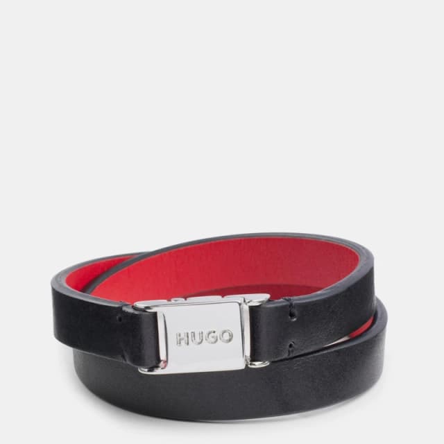 Hugo Mens E Doubleband Jewellery Set Black male One Size