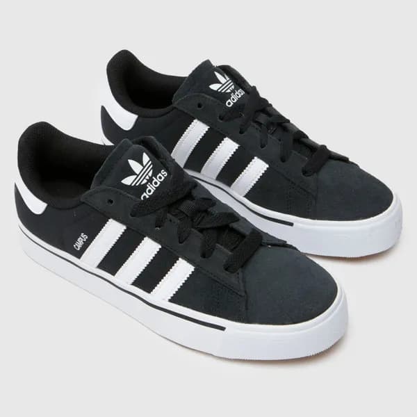 adidas Black & white campus vulc Youth trainers Black & White UK 5 (EU 38)
