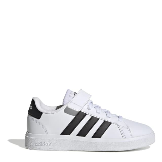 adidas Grand Court Child Boys Trainers White/Black male 1.5 (33.5)