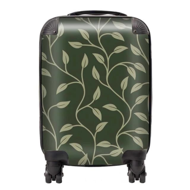 Warren Reed - Designer Green Shrub With Leaves Suitcase Size: Large Green Unisex Large