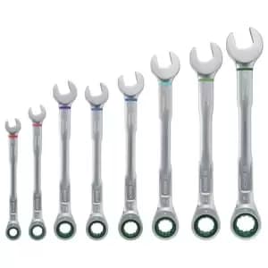 Bosch 1600A027PS 8 Piece Ratchet Combination Spanner Set