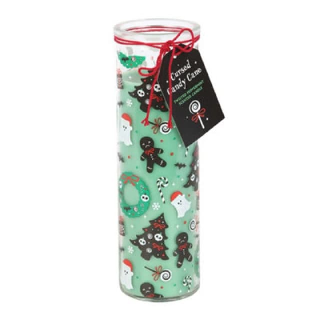 Something Different Something Different Merry Creepmas Cursed Candy Cane Tube Candle in Light Green Light Green One Size Unisex 5063852075720
