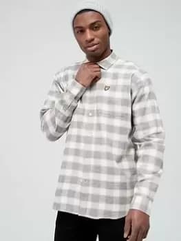 Lyle & Scott Check Overshirt - Taupe, Size 2XL, Men