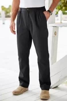Pleat Front Comfort Trousers - 33" Leg