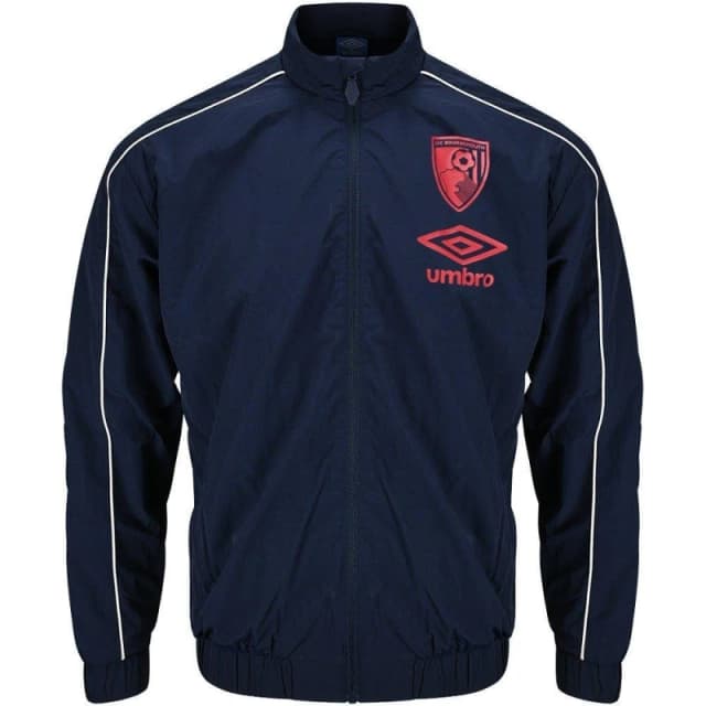 Umbro Kids Travel Jacket Bournemouth 2025 2026 Long Sleeve Full Zip Licensed Rain Anorak Peacoat unisex JS